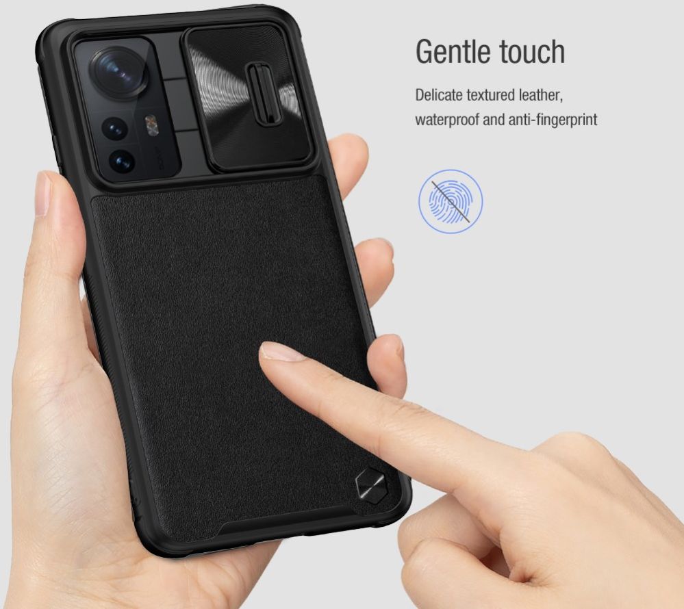 Nillkin Leahter CamShield Xiaomi 12 / 12X Hoesje Camera Slider Groen afbeelding 11