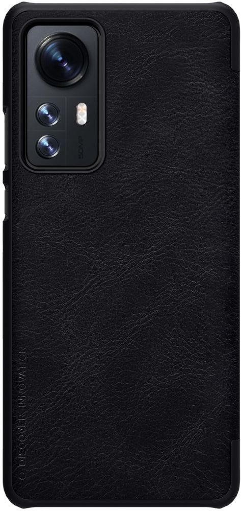 Nillkin Qin Xiaomi 12 / 12X Hoesje Book Case Camera Slider Zwart afbeelding 2