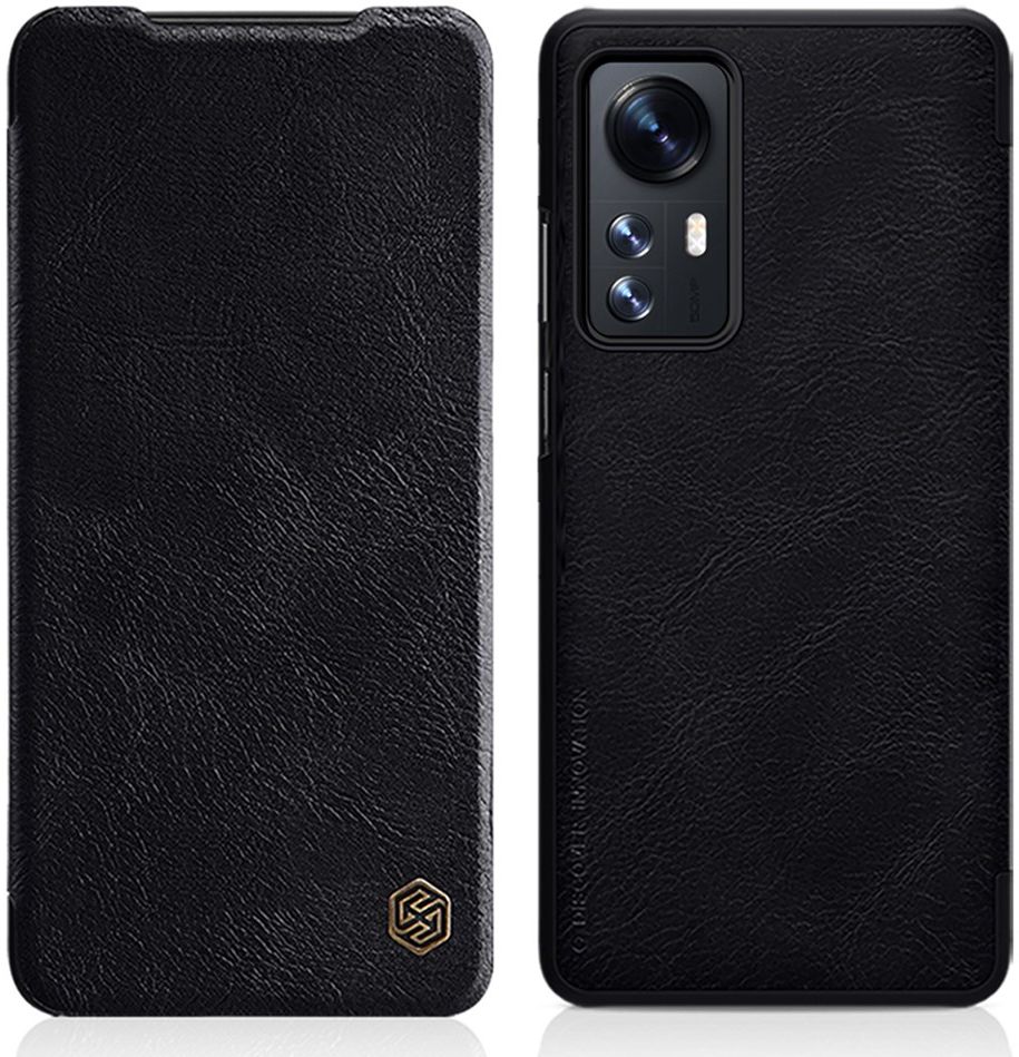 Nillkin Qin Xiaomi 12 / 12X Hoesje Book Case Camera Slider Zwart afbeelding 3