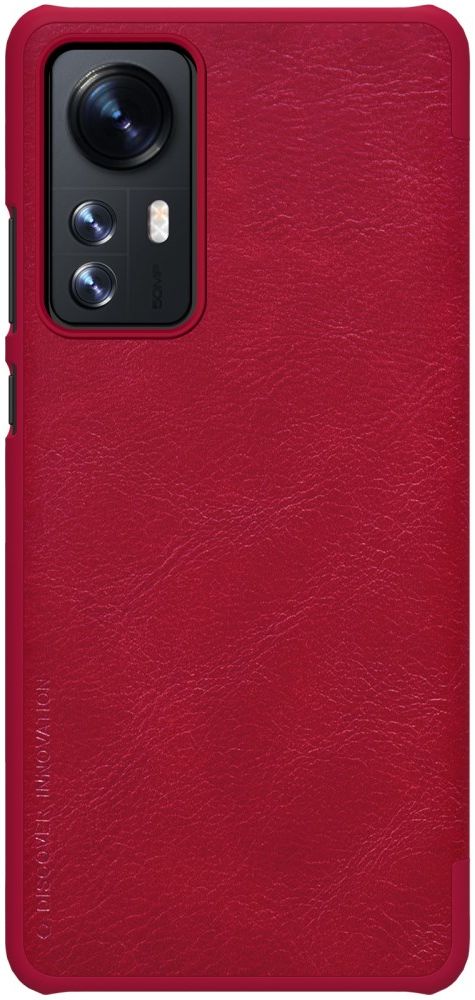 Nillkin Qin Xiaomi 12 / 12X Hoesje Book Case Camera Slider Rood afbeelding 2