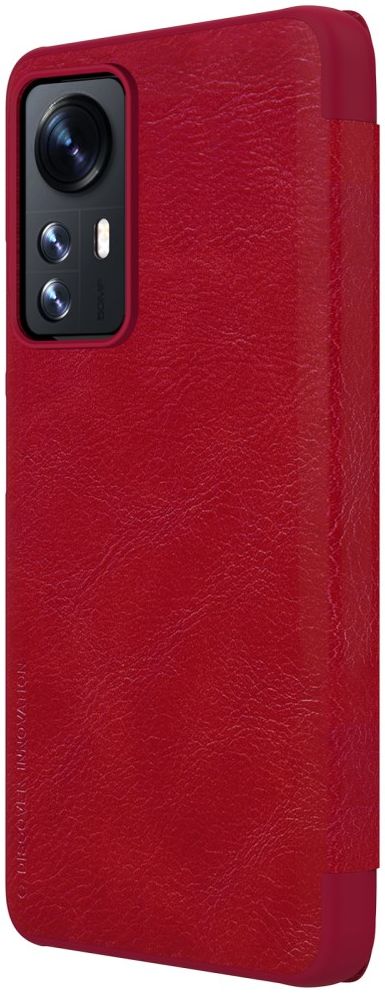 Nillkin Qin Xiaomi 12 / 12X Hoesje Book Case Camera Slider Rood afbeelding 5