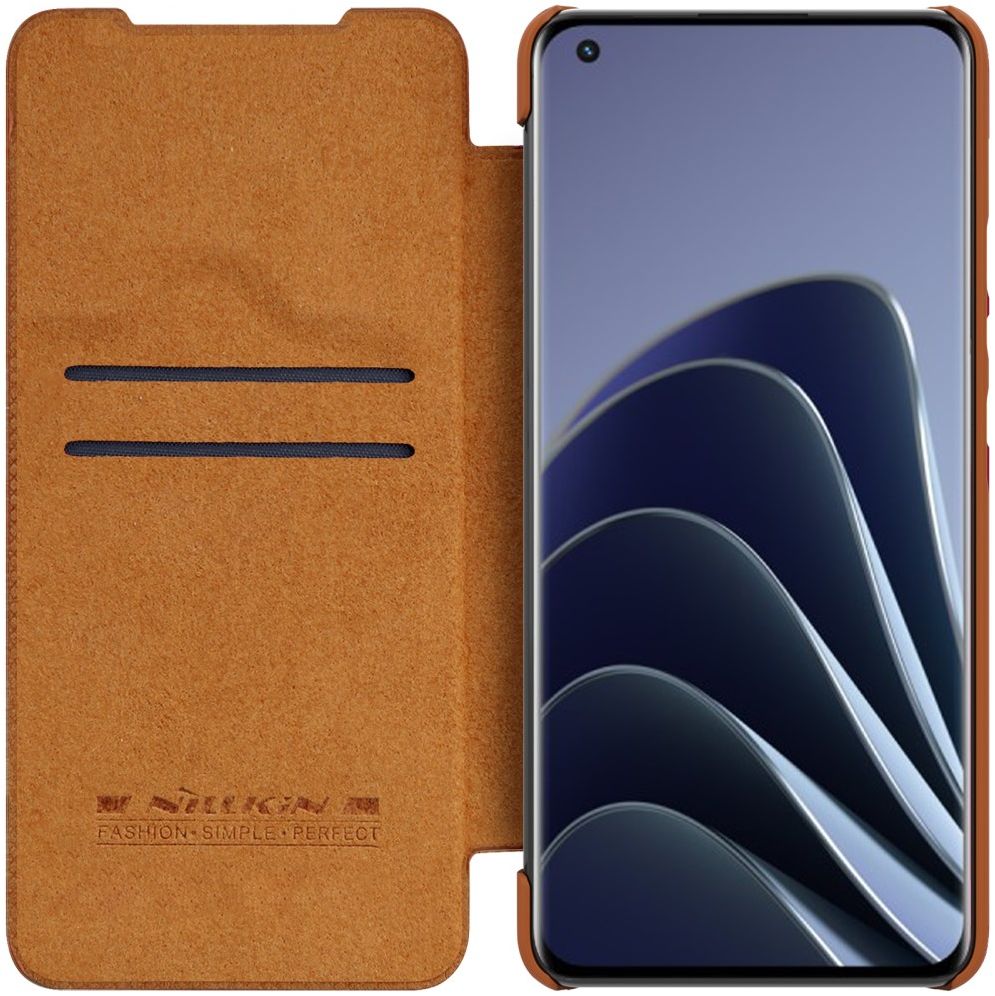 Nillkin Qin Xiaomi 12 / 12X Hoesje Book Case Camera Slider Bruin afbeelding 1