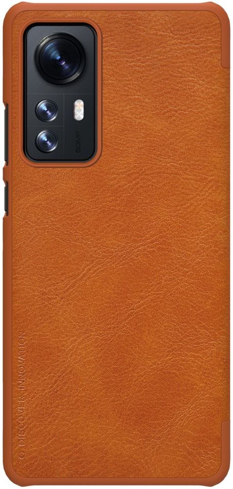 Nillkin Qin Xiaomi 12 / 12X Hoesje Book Case Camera Slider Bruin afbeelding 2