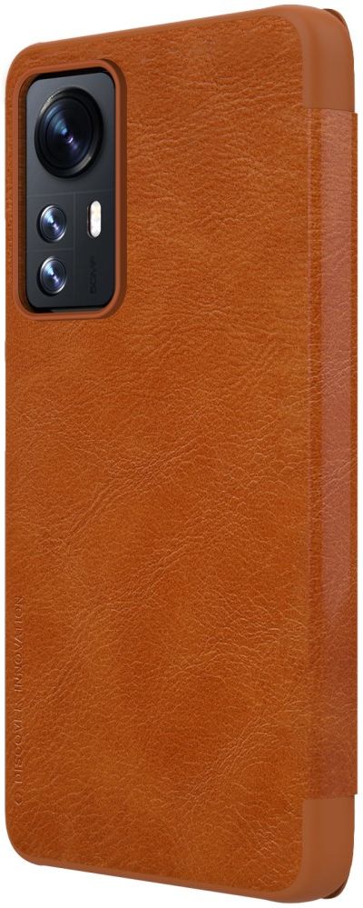 Nillkin Qin Xiaomi 12 / 12X Hoesje Book Case Camera Slider Bruin afbeelding 5