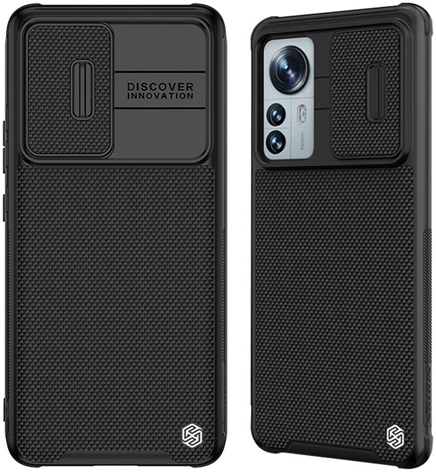 Nillkin Textured Pro Xiaomi 12 / 12X Hoesje met Camera Slider Zwart afbeelding 15