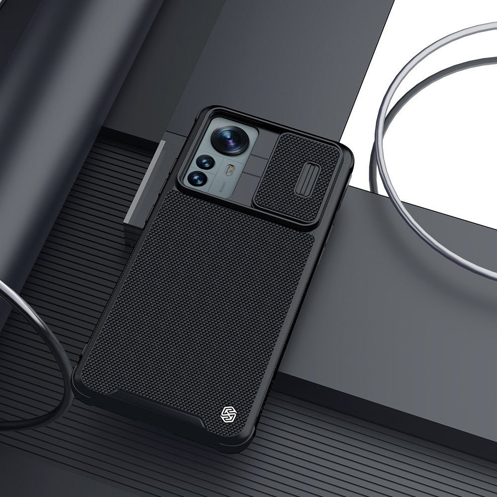 Nillkin Textured Pro Xiaomi 12 / 12X Hoesje met Camera Slider Zwart afbeelding 12