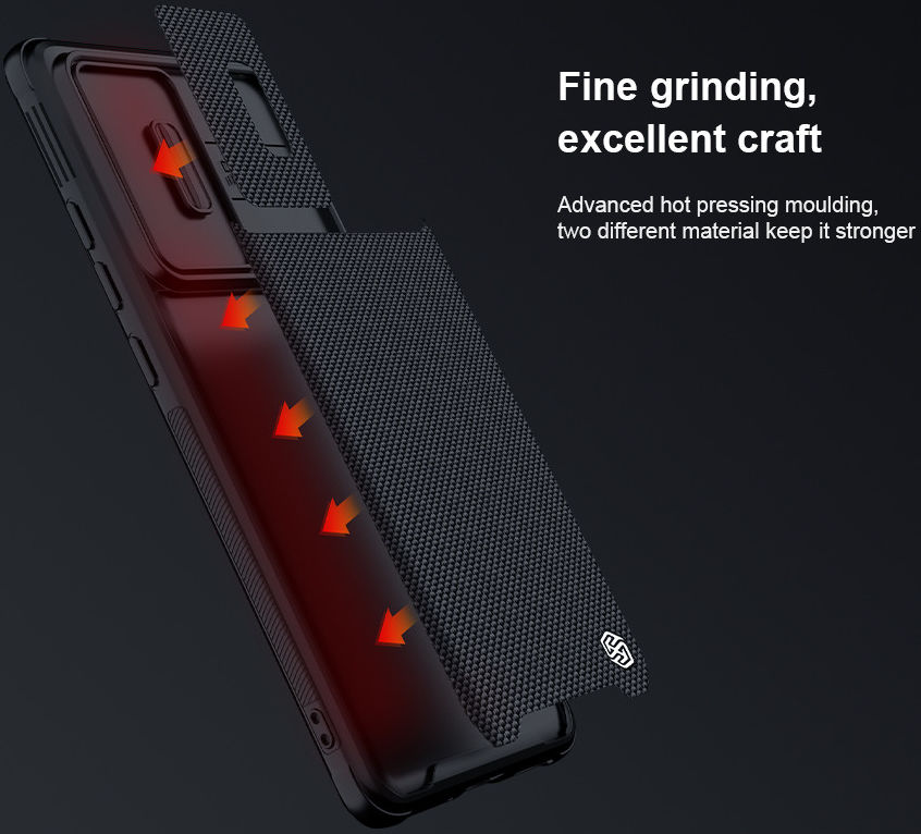 Nillkin Textured Pro Xiaomi 12 / 12X Hoesje met Camera Slider Zwart afbeelding 11