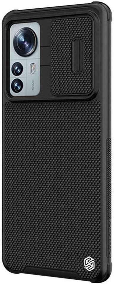 Nillkin Textured Pro Xiaomi 12 / 12X Hoesje met Camera Slider Zwart afbeelding 1