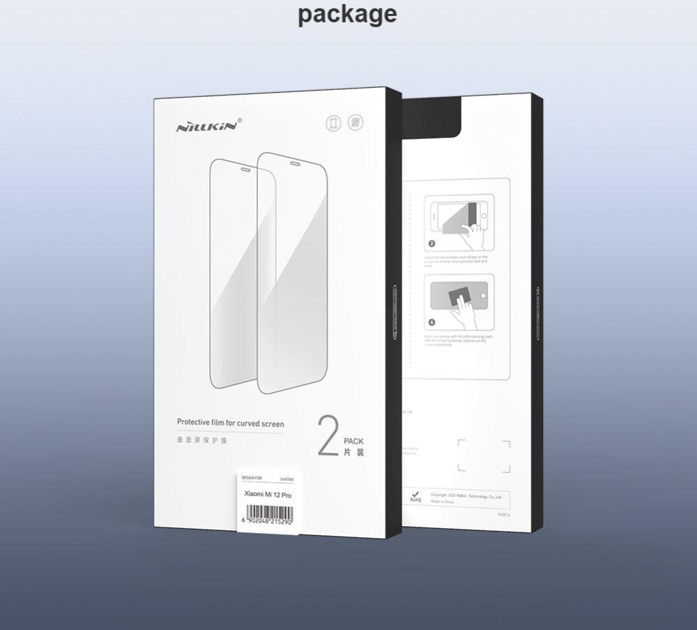 Nillkin Xiaomi 12 Pro Screen Protector Display Folie 2-Pack afbeelding 8