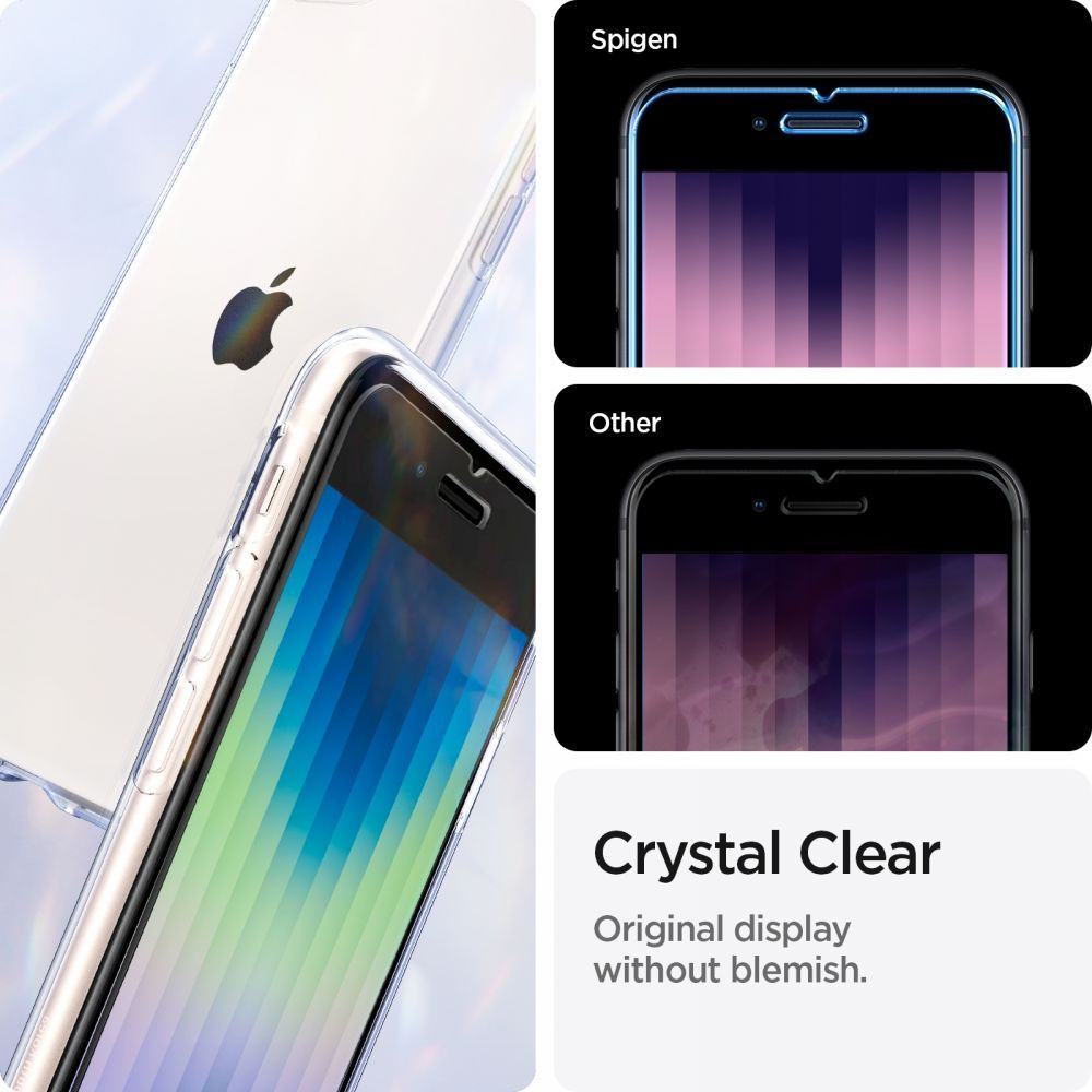 Spigen Crystal Pack iPhone SE (2020/2022)/8/7 Hoesje + Glass (2-Pack) afbeelding 4