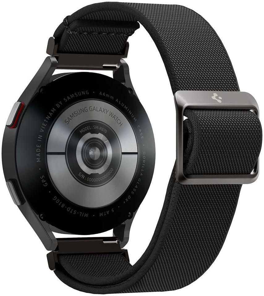 Spigen Fit Lite - Universeel Smartwatch 20MM Bandje - Nylon - Zwart afbeelding 3