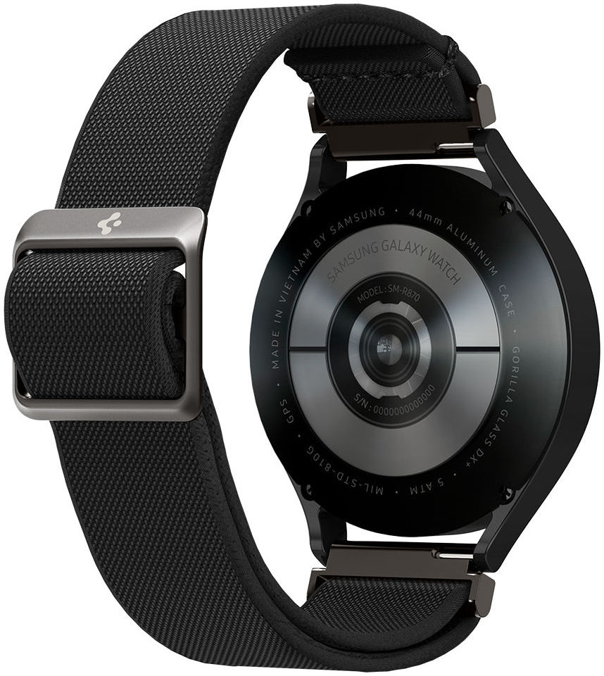 Spigen Fit Lite - Universeel Smartwatch 20MM Bandje - Nylon - Zwart afbeelding 4