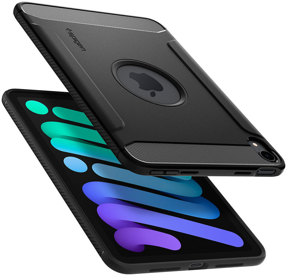 Spigen Rugged Armor Apple iPad Mini 7 / 6 Hoesje Zwart afbeelding 2