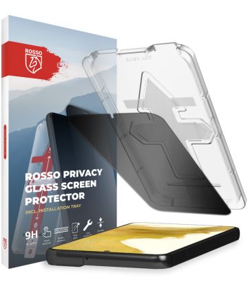 Rosso Samsung Galaxy S22 Privacy Glass met Installatietray Screen Protectors