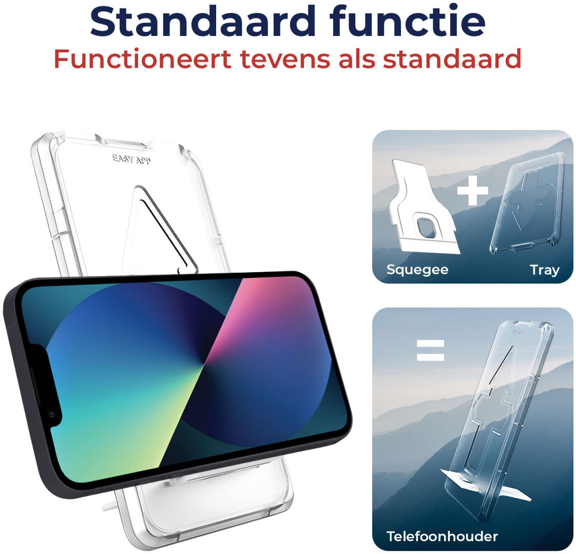 Rosso Apple iPhone 13 / 13 Pro Privacy Glass met Installatietray afbeelding 5