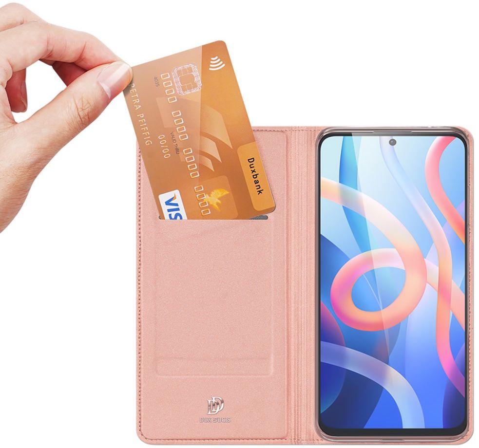 Dux Ducis Skin Pro Xiaomi Poco M4 Pro 5G Hoesje Portemonnee Roze afbeelding 2
