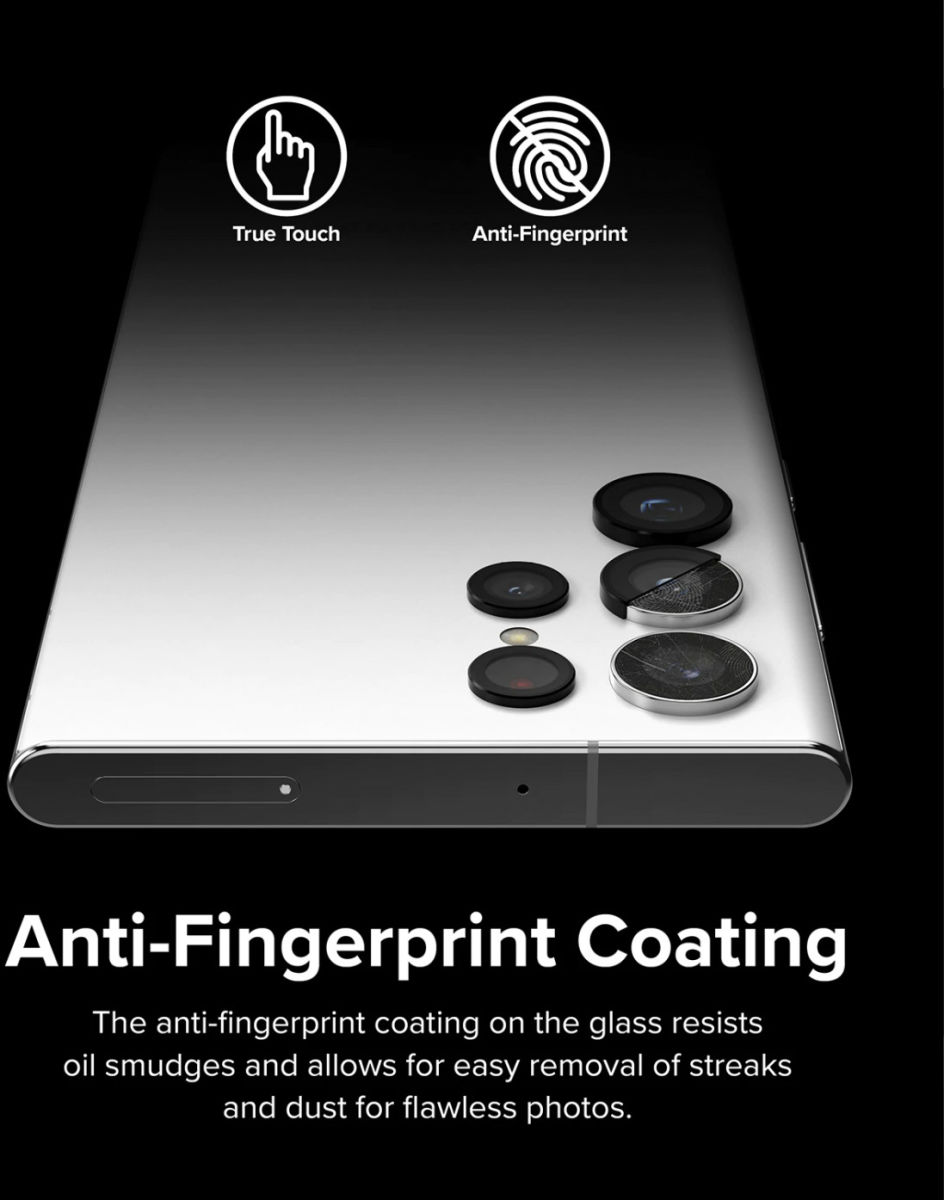Ringke Frame Glass Samsung Galaxy S22 Ultra Camera Protector Zilver afbeelding 6