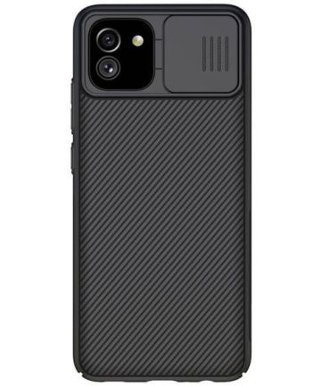 Nillkin CamShield Samsung Galaxy A03 Hoesje met Camera Slider Zwart Hoesjes