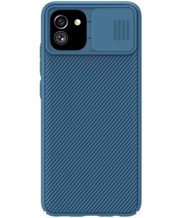 Nillkin CamShield Samsung Galaxy A03 Hoesje met Camera Slider Blauw Hoesjes