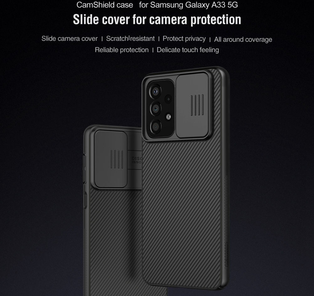 Nillkin CamShield Samsung Galaxy A33 Hoesje met Camera Slider Zwart afbeelding 7