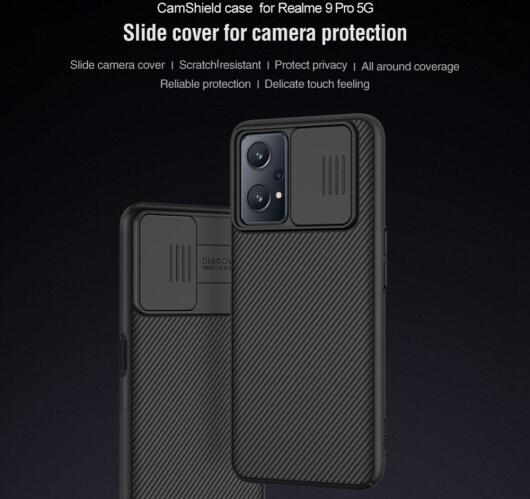 Nillkin CamShield Realme 9 Pro Hoesje met Camera Slider Zwart afbeelding 4