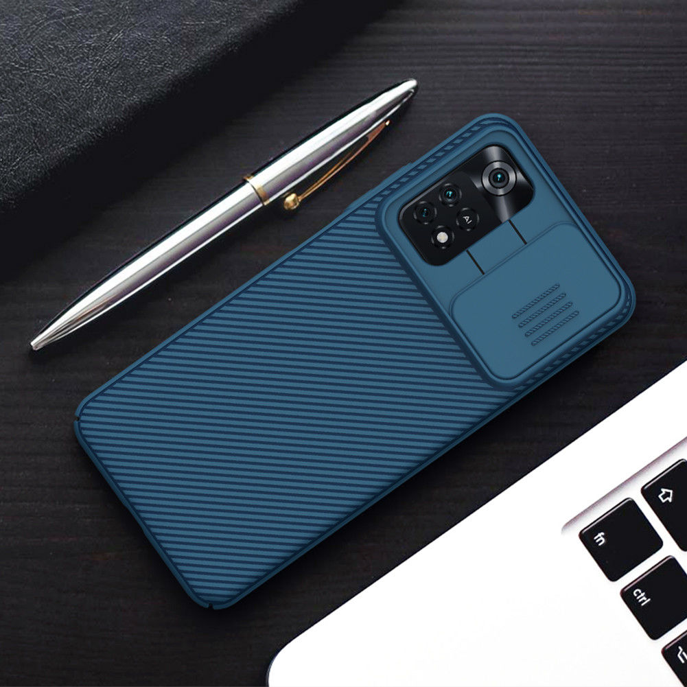 Nillkin CamShield Xiaomi Poco M4 Pro 4G Hoesje met Camera Slider Blauw afbeelding 4