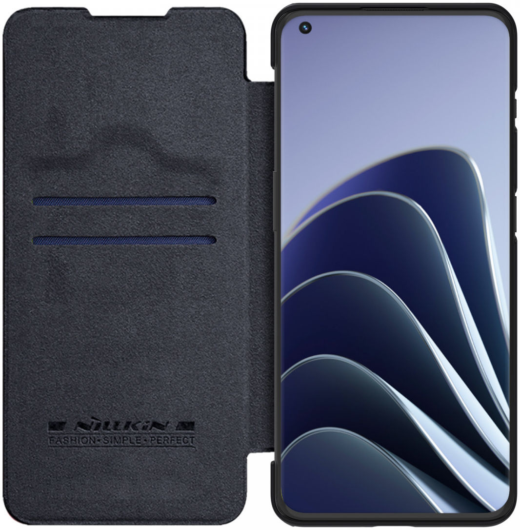Nillkin Qin OnePlus 10 Pro Hoesje Book Case Zwart afbeelding 1