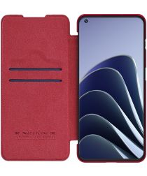Nillkin Qin OnePlus 10 Pro Hoesje Book Case Rood