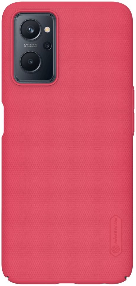 Nillkin Super Frosted Realme 9i/Oppo A76/A96 Shield Hoesje Rood afbeelding 1