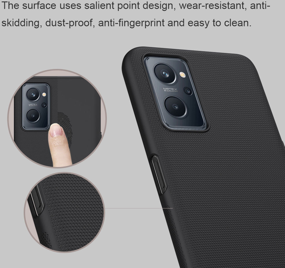 Nillkin Super Frosted Realme 9i/Oppo A76/A96 Shield Hoesje Blauw afbeelding 5