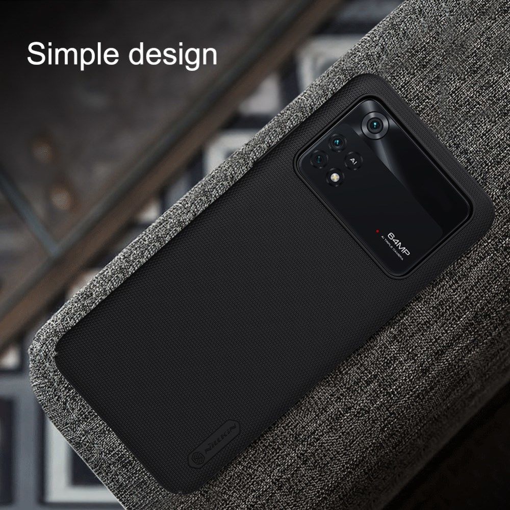 Nillkin Super Frosted Pro Shield Xiaomi Poco M4 Pro 4G Hoesje Zwart afbeelding 8