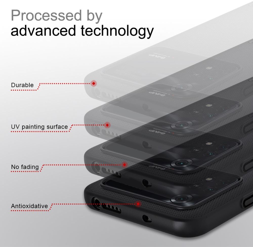 Nillkin Super Frosted Pro Shield Xiaomi Poco M4 Pro 4G Hoesje Zwart afbeelding 11