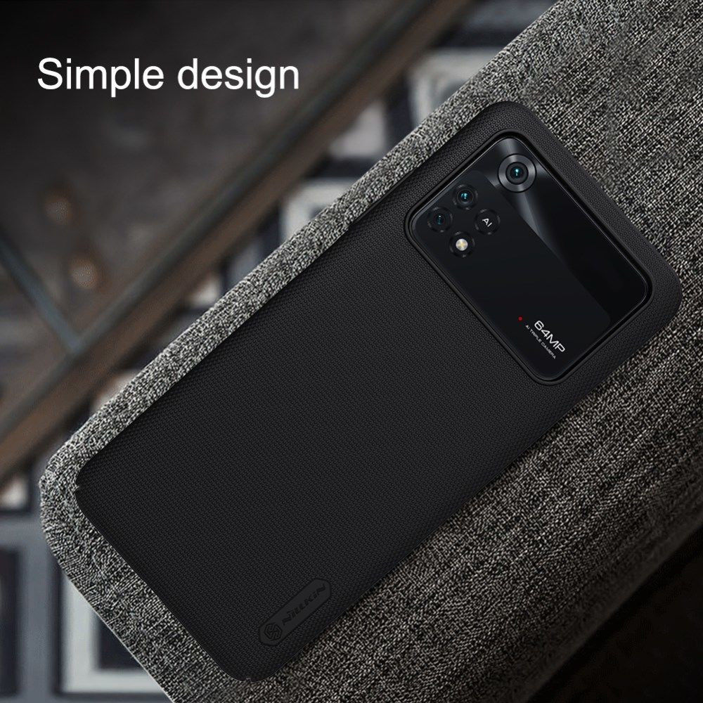 Nillkin Super Frosted Pro Shield Xiaomi Poco M4 Pro 4G Hoesje Blauw afbeelding 8