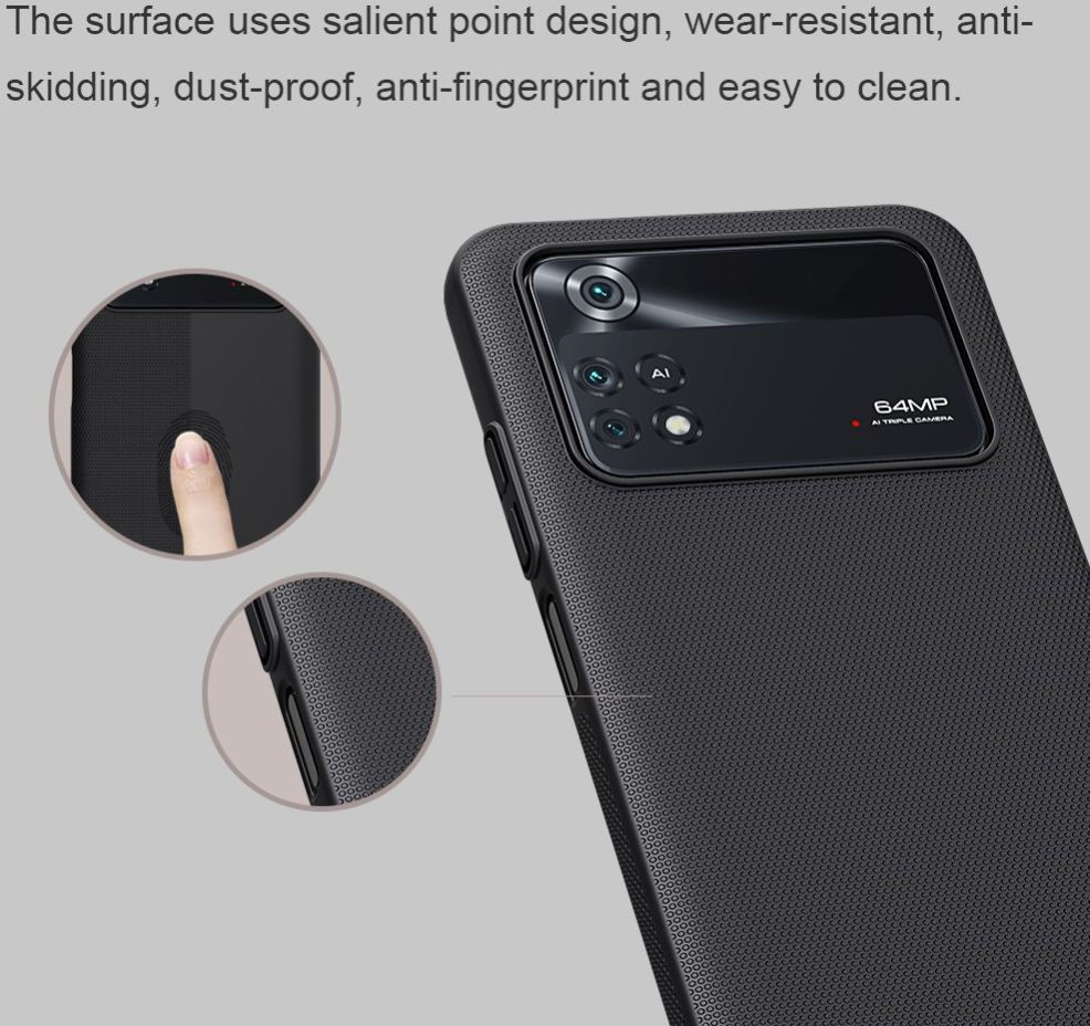 Nillkin Super Frosted Pro Shield Xiaomi Poco M4 Pro 4G Hoesje Blauw afbeelding 9