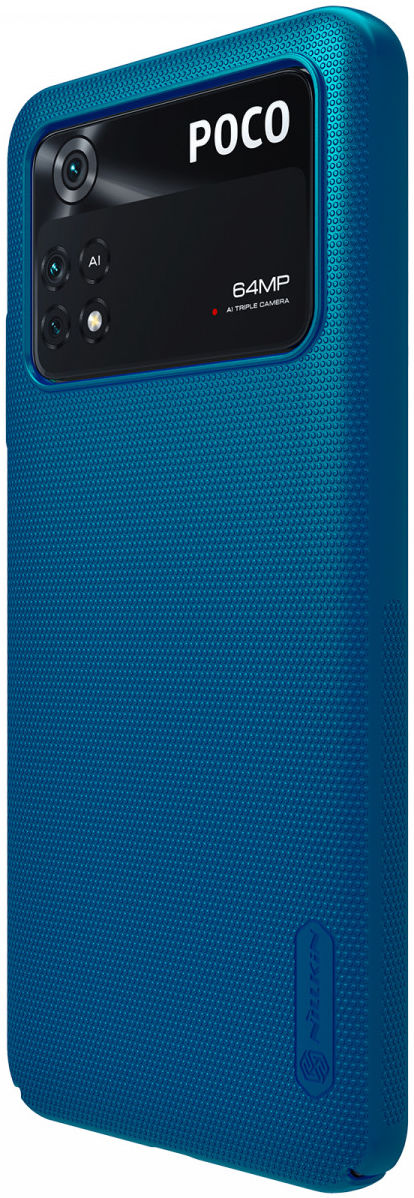 Nillkin Super Frosted Pro Shield Xiaomi Poco M4 Pro 4G Hoesje Blauw afbeelding 12