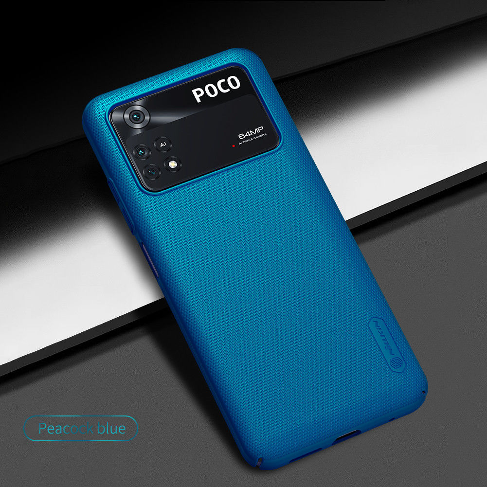 Nillkin Super Frosted Pro Shield Xiaomi Poco M4 Pro 4G Hoesje Blauw afbeelding 11