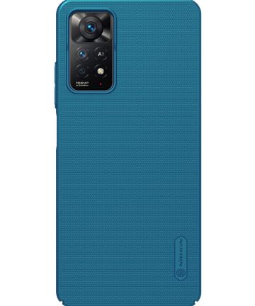 Nillkin Super Frosted Pro Xiaomi Redmi Note 11 Pro (5G) Hoesje Blauw Hoesjes