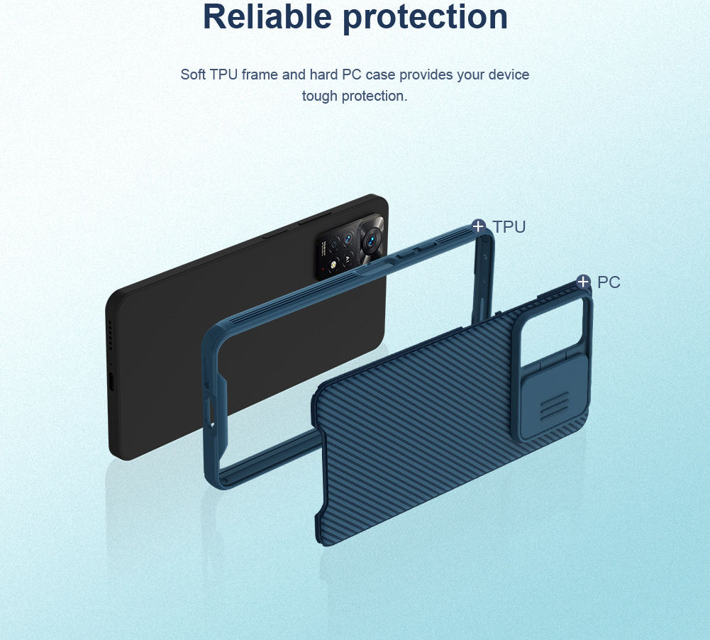 Nillkin Xiaomi Redmi Note 11 Pro Hoesje met Camera Slider Zwart afbeelding 7