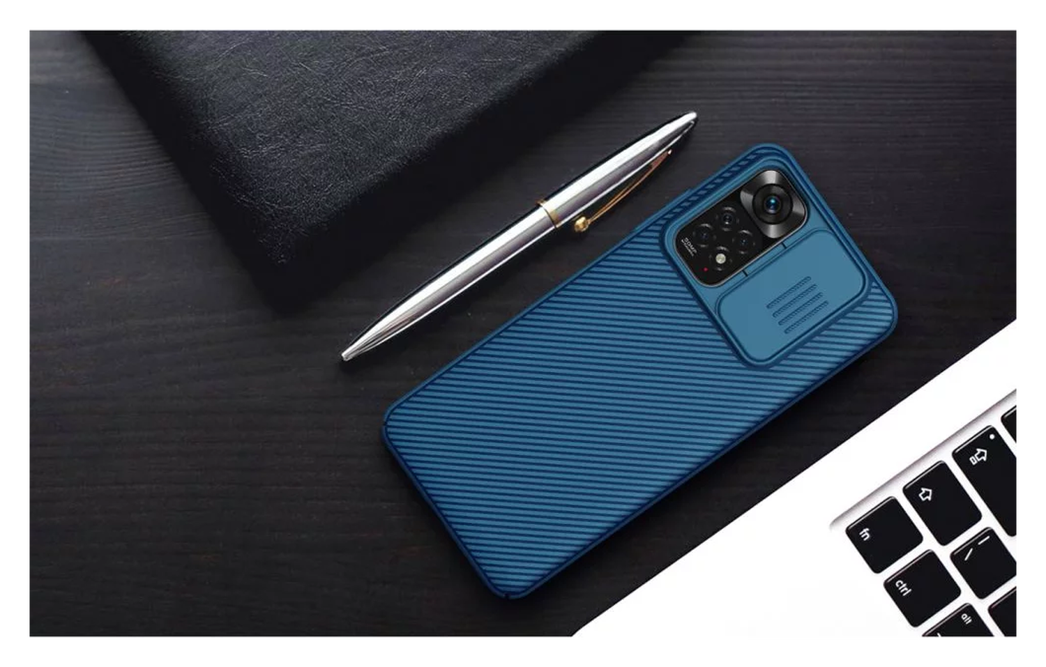 Nillkin Xiaomi Redmi Note 11 Pro Hoesje met Camera Slider Blauw afbeelding 7