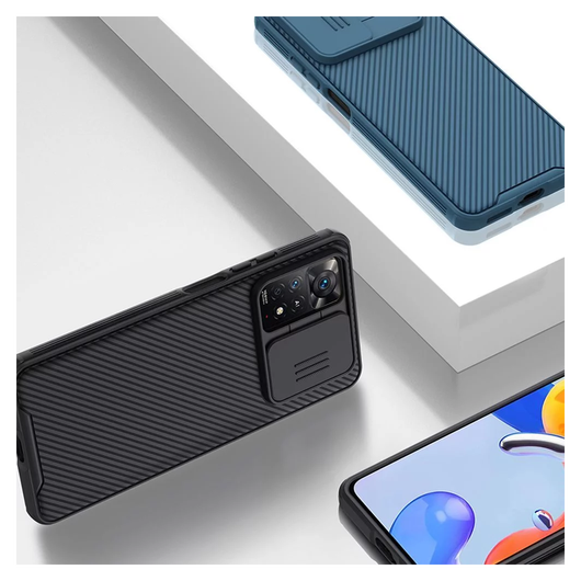 Nillkin Xiaomi Redmi Note 11 Pro Hoesje met Camera Slider Blauw afbeelding 6