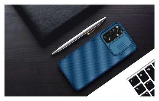 Nillkin Xiaomi Redmi Note 11 Pro Hoesje met Camera Slider Blauw afbeelding 7