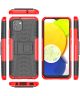Samsung Galaxy A03 Hoesje Hybride Back Cover met Kickstand Rood