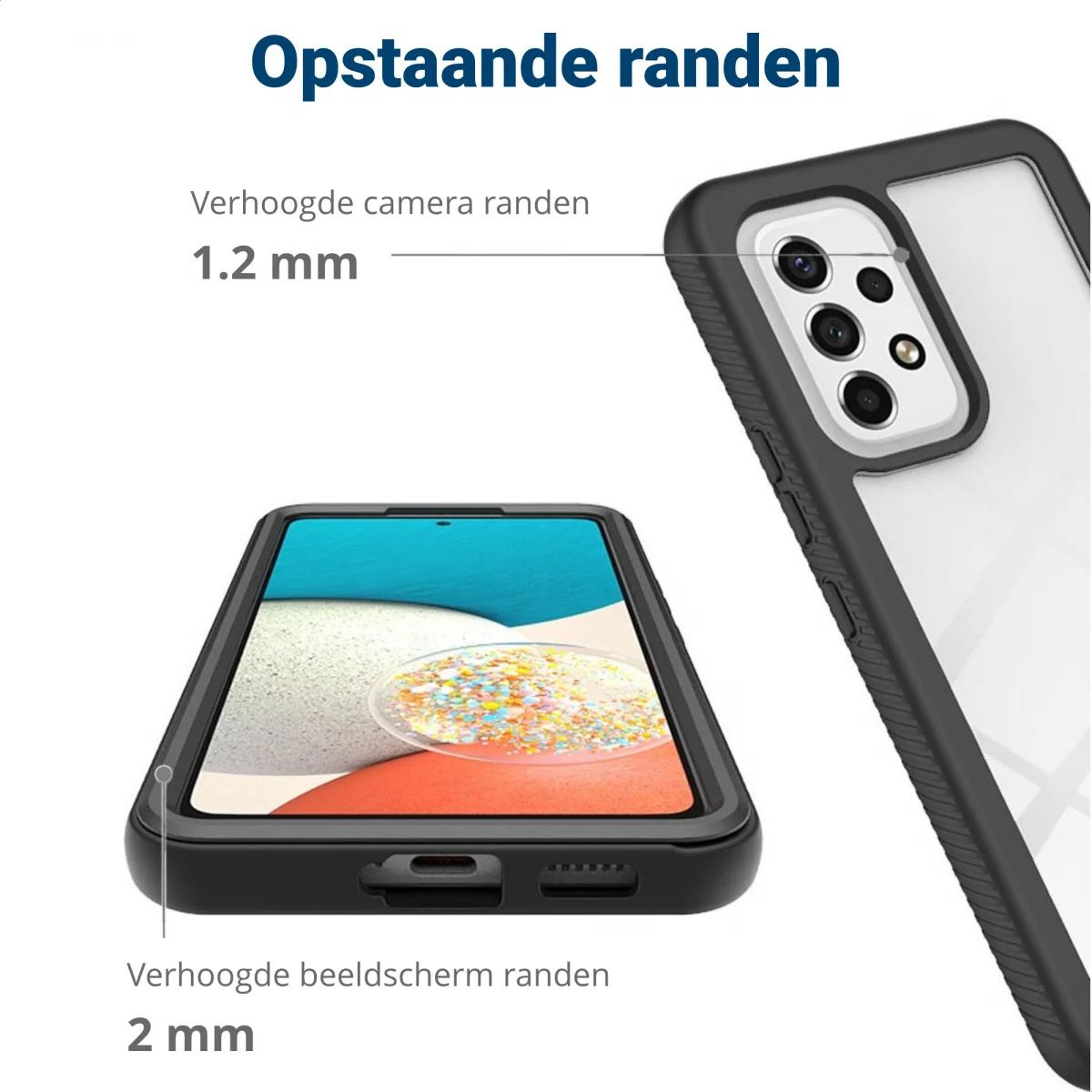 Samsung Galaxy A53 Hoesje Full Protect 360° Cover Hybride Zwart afbeelding 7