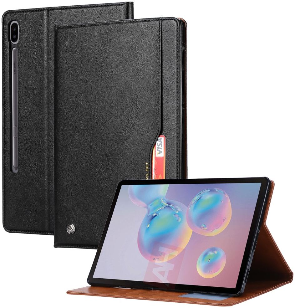 Samsung Galaxy Tab S8 Plus Hoes Met Stand Functie Portemonnee Zwart afbeelding 4