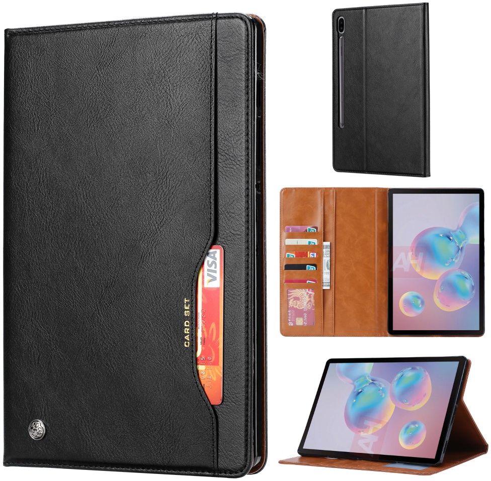 Samsung Galaxy Tab S8 Plus Hoes Met Stand Functie Portemonnee Zwart afbeelding 8