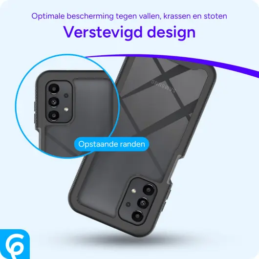 Samsung Galaxy A13 Hoesje Full Protect 360° Cover Hybride Zwart afbeelding 2