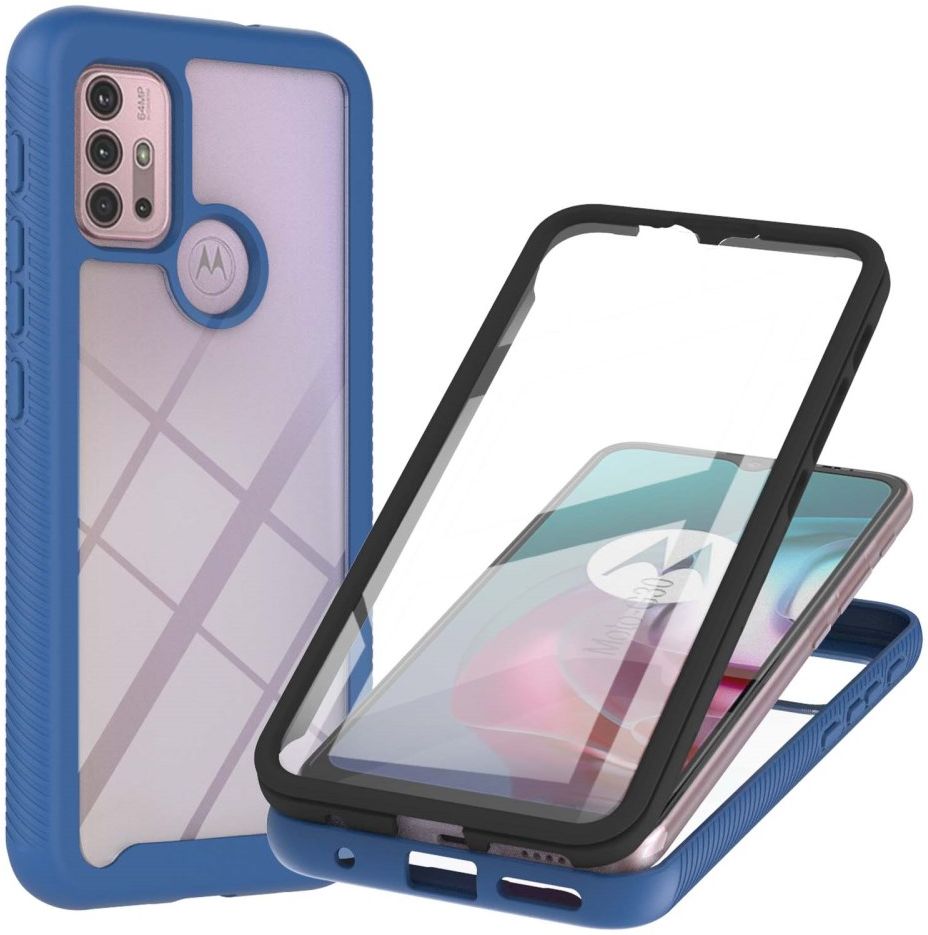 Motorola Moto G10/G20/G30 Hoesje Full Protect 360° Cover Hybride Blauw afbeelding 1