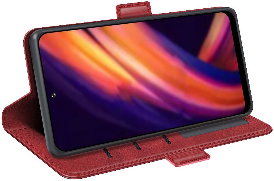 Motorola Edge 30 Pro Hoesje Portemonnee Book Case Kunstleer Rood afbeelding 4