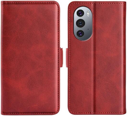 Motorola Edge 30 Pro Hoesje Portemonnee Book Case Kunstleer Rood afbeelding 2