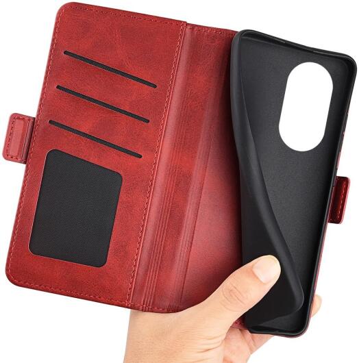 Motorola Edge 30 Pro Hoesje Portemonnee Book Case Kunstleer Rood afbeelding 3